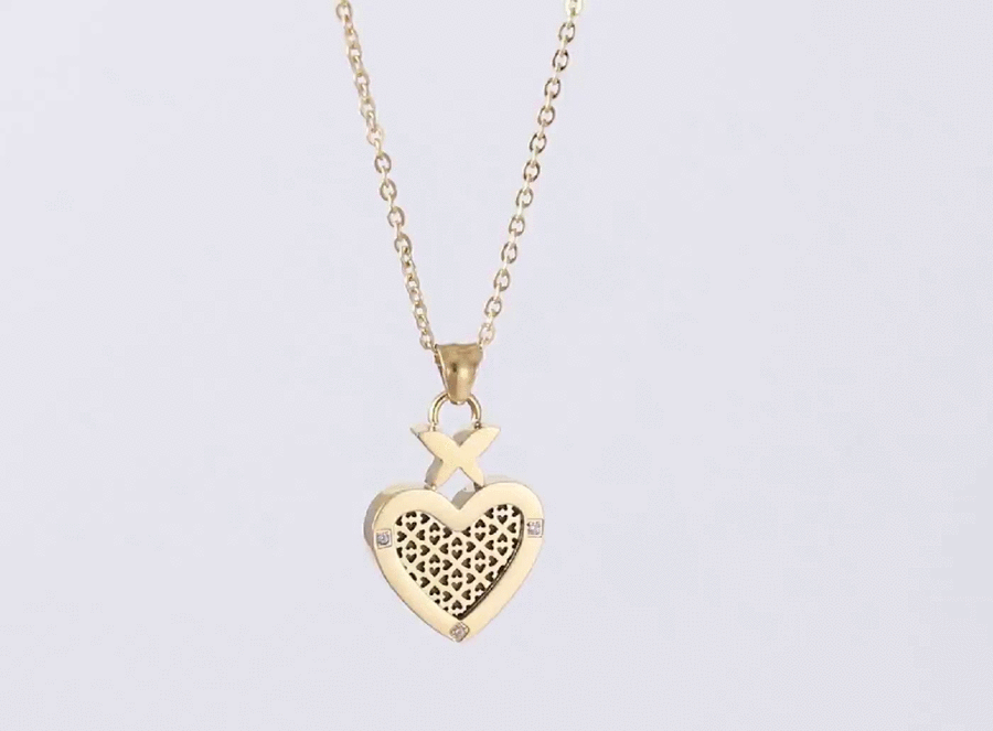 Heart Leaf Necklace 14K Gold Plated