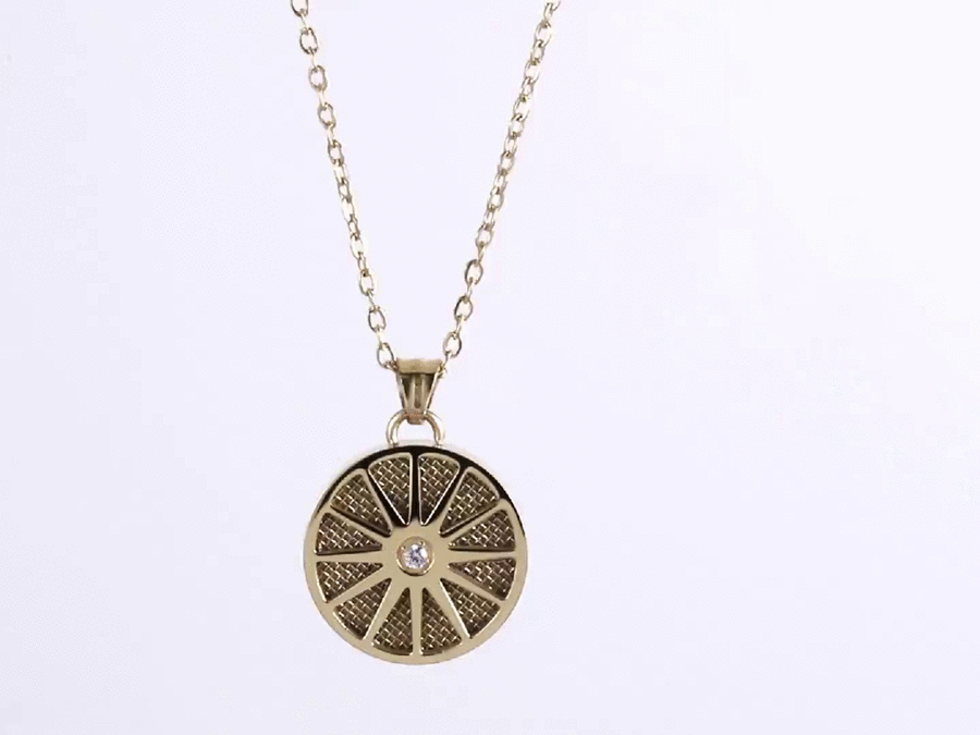 Soul Compass Necklace 14K Gold Plated