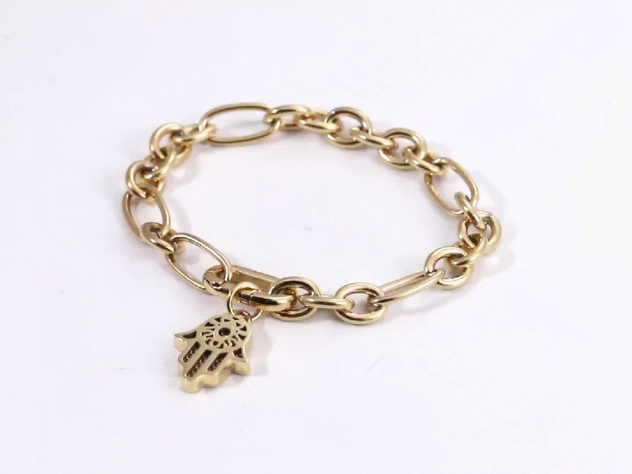 Hamsa Grace Bracelet 14K Gold Plated
