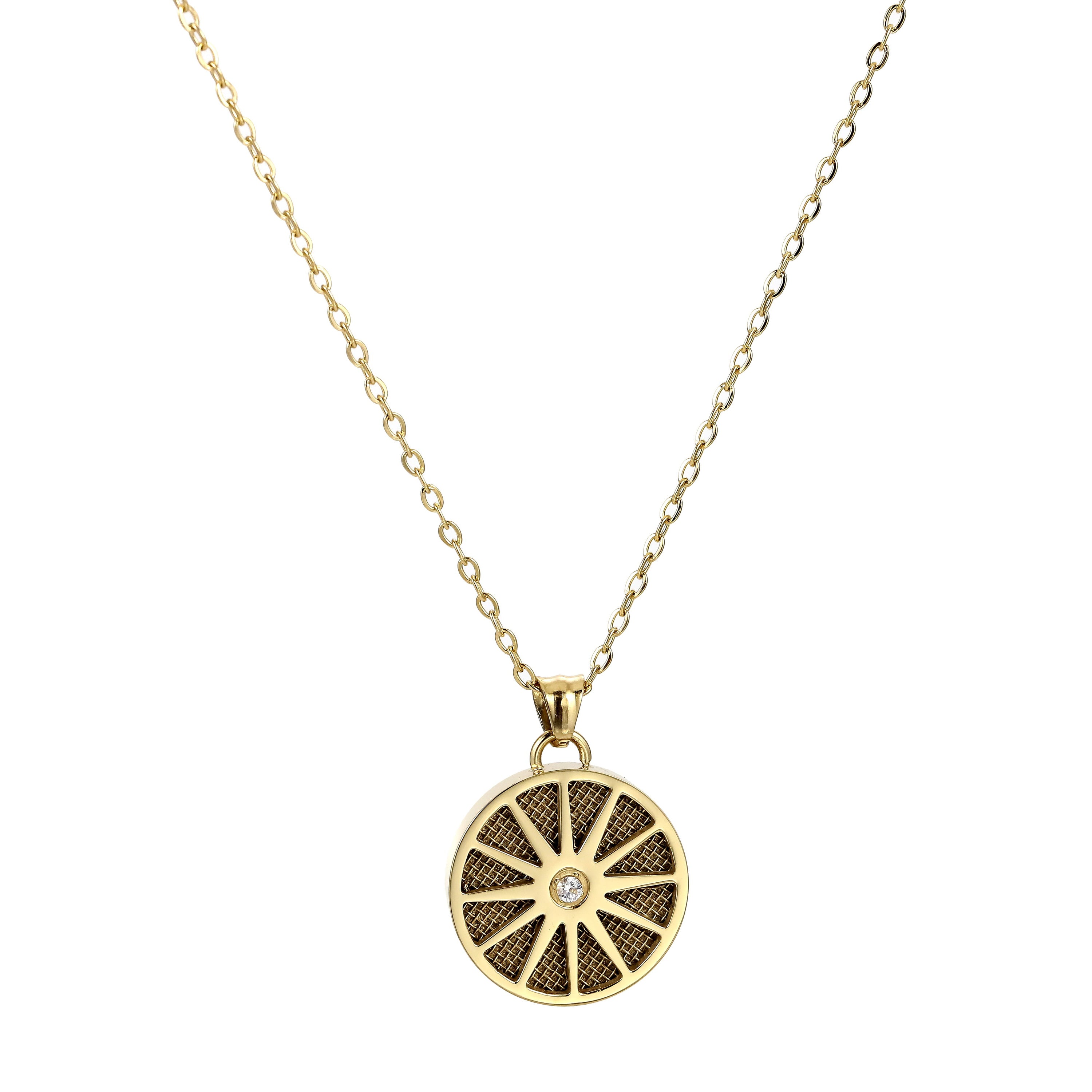 Soul Compass Necklace 14K Gold Plated
